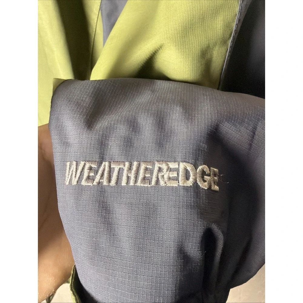 Eddie Bauer WeatherEdge Jacket Mens Large Green Olive Grey Water Resistant Coat